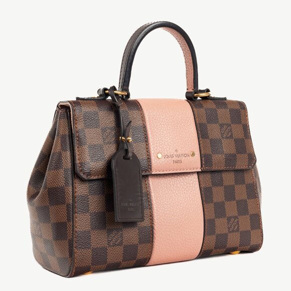 Louis Vuitton Bond Street BB Damier Ebene Canvas & Magnolia Leather Handbag - Picture 2 of 15